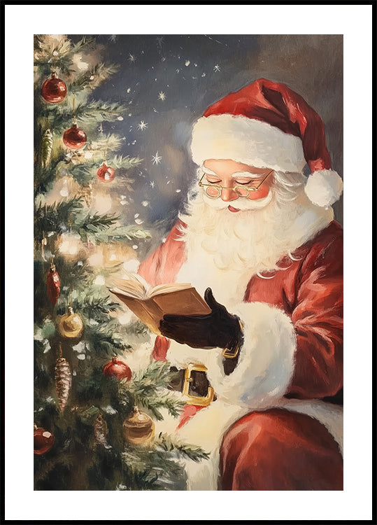 Santa Reading No.2 Plakat