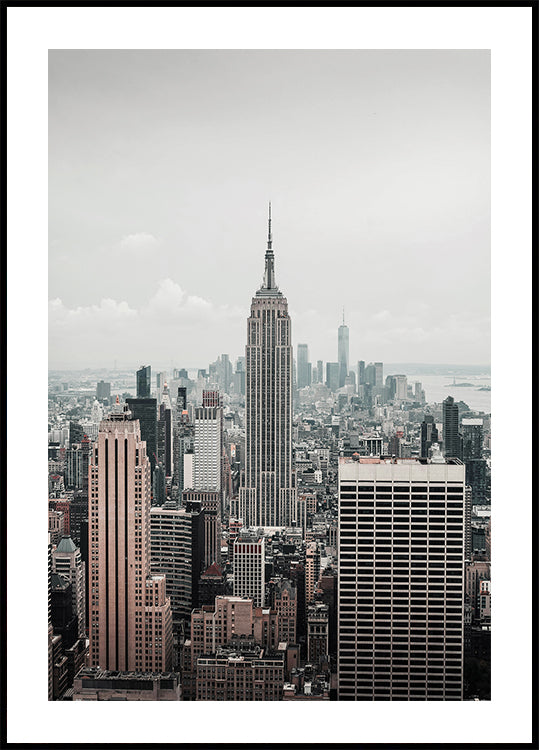 Skyline of New York City with the Empire State Building Plakat - Posterbox.dk