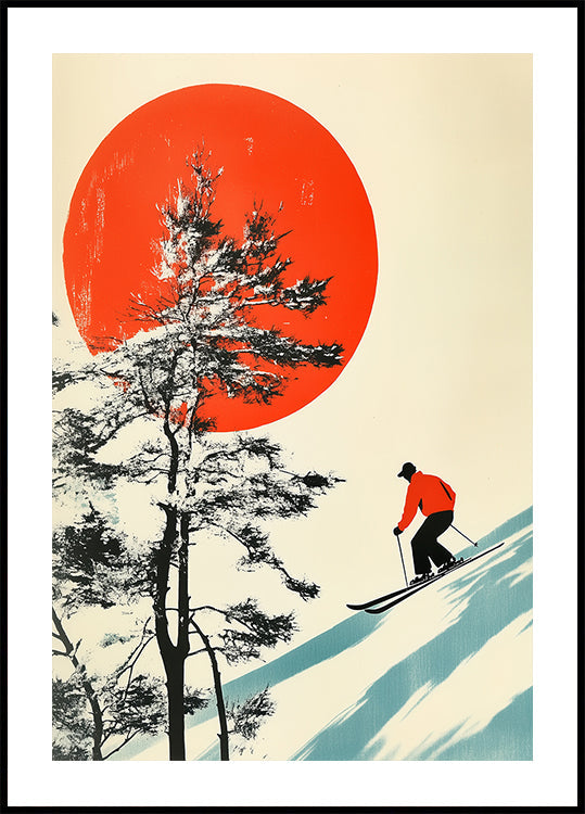 Skiing In Japan Plakat