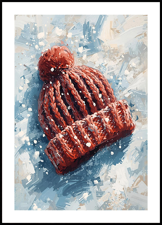 Mütze im Schnee Plakat