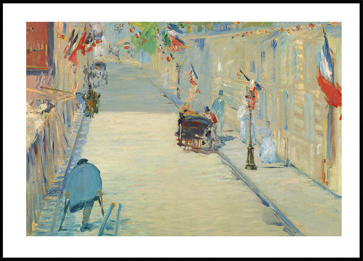 The Rue Mosnier With Flags By Édouard Manet Plakat - Posterbox.dk