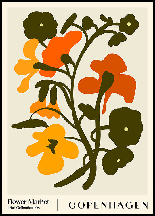 Flower Market. Copenhagen Plakat