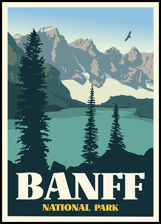 Banff National Park Travel Print Plakat