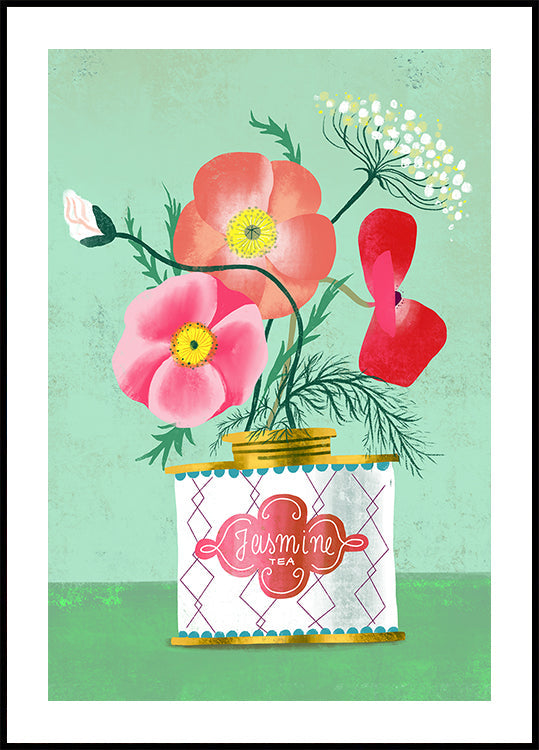 Poppies In Jasmine Tea Plakat