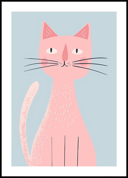 Pink Cat Plakat - Posterbox.dk