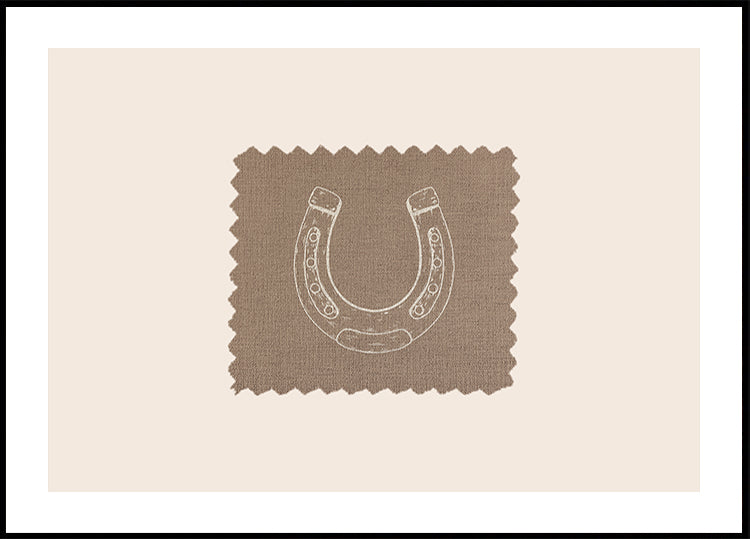 Rustic Horseshoe Linen Plakat