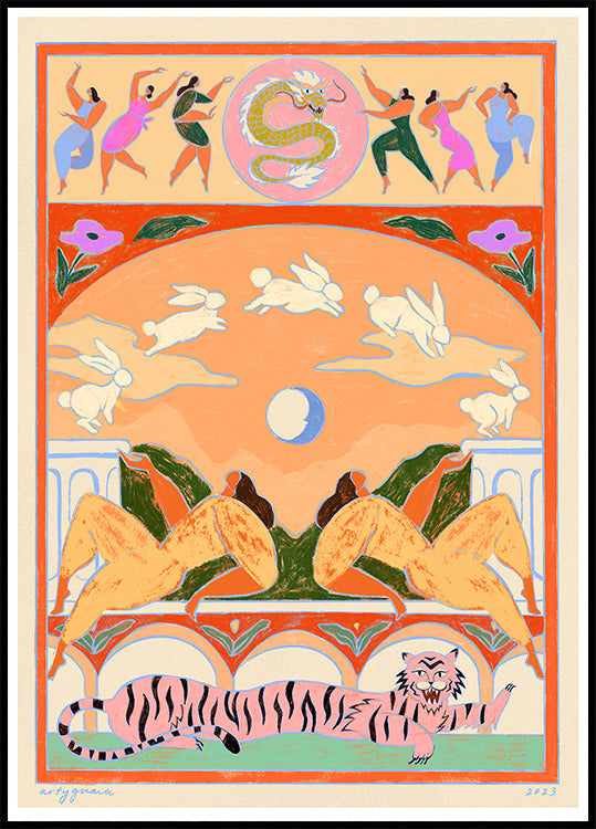 Rabbit Jumps Over the Moon Plakat