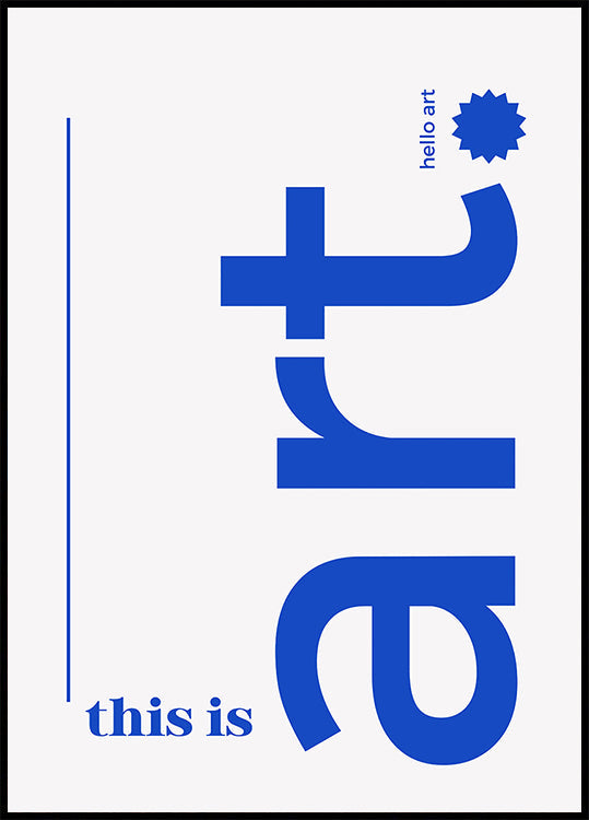 Hello Bold Typography Plakat