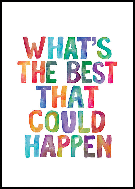 What's the Best That Could Happen Copy Plakat