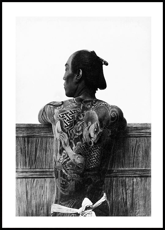 Man With Tattoo By Kusakabe Kimbei Plakat - Posterbox.dk