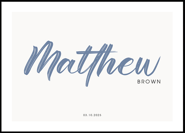 Baby Name Personalized Minimalist Plakat