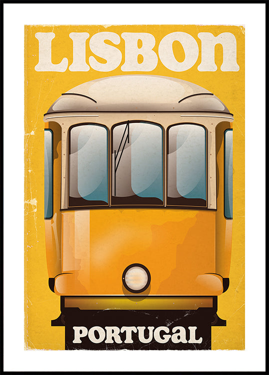 Lisbon Portugal Vintage Travel Poster Plakat
