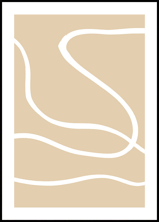 Beige Lines 01 Plakat