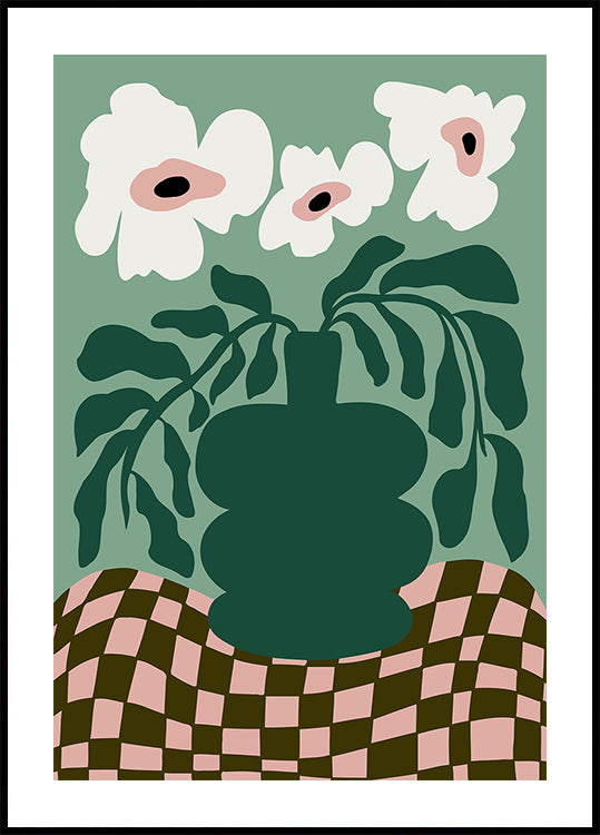 Bold Blossom Pottery Plakat