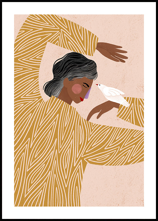 The Woman With a Bird Plakat