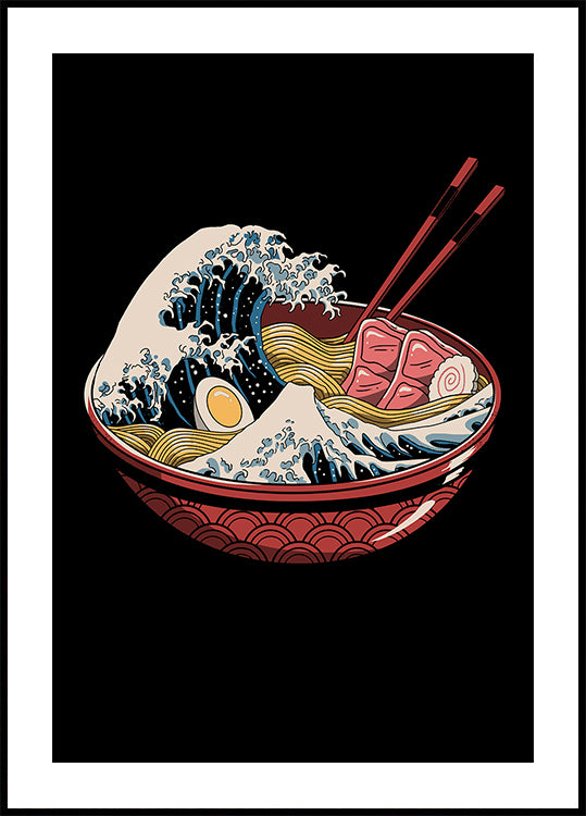 Great Ramen Wave Plakat
