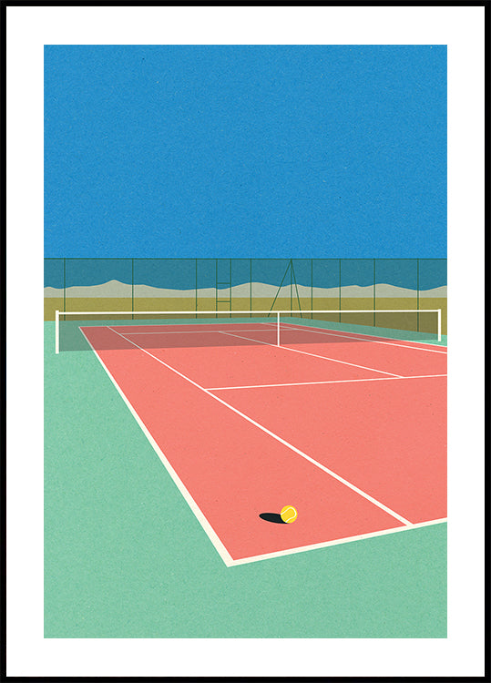 Tennis Court In the Desert Plakat