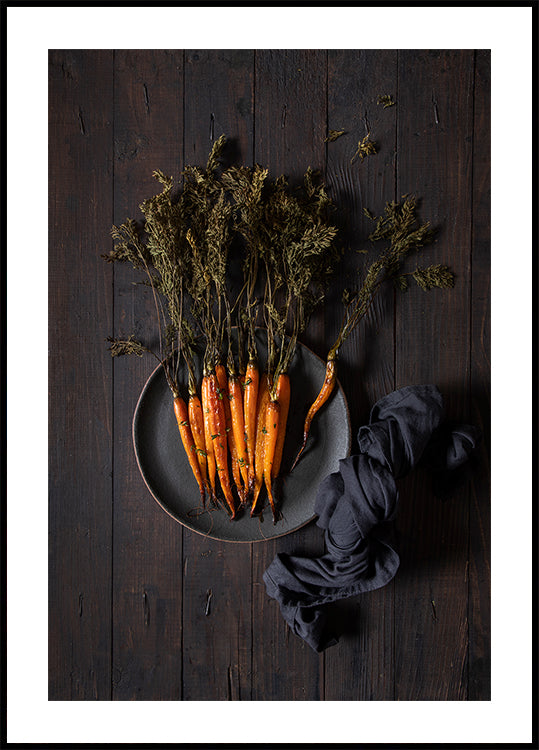 Roasted carrots Plakat