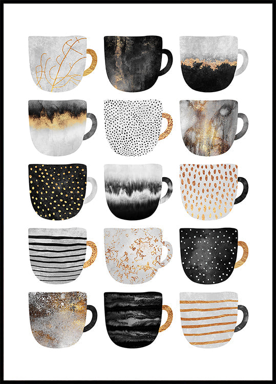 Pretty Coffee Cups Plakat