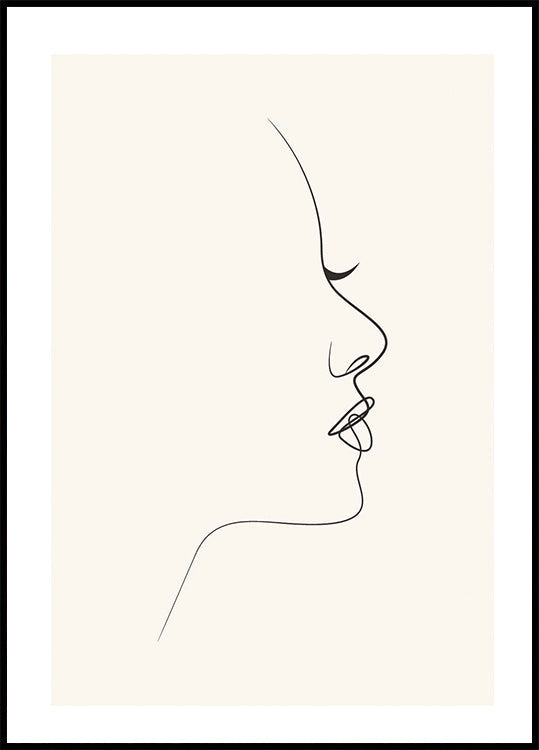 Line Art Siluette Plakat - Posterbox.dk