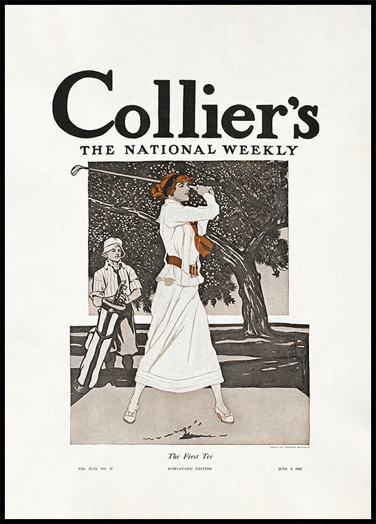 Collier&#039;s, the National Weekly, the First Tee (1912) Plakat