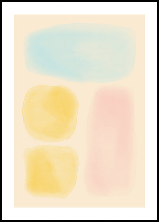 Pastel Watercolor Shapes Plakat