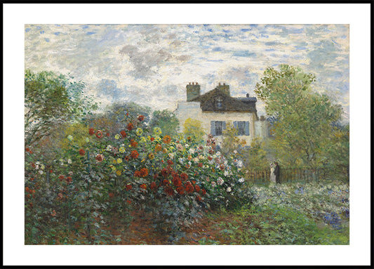 The Artist's Garden in Argenteuil by Claude Monet Plakat