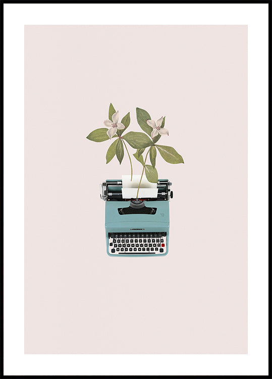 Botanical typewriter Plakat