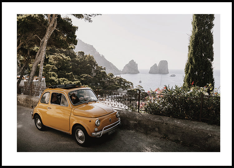 Little Orange Car in Capri Plakat - Posterbox.dk