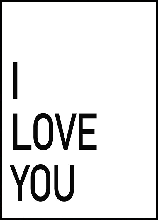 Minimalistic Love Statement Plakat