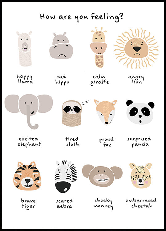 Children's calming meditation emotions print 1  Plakat