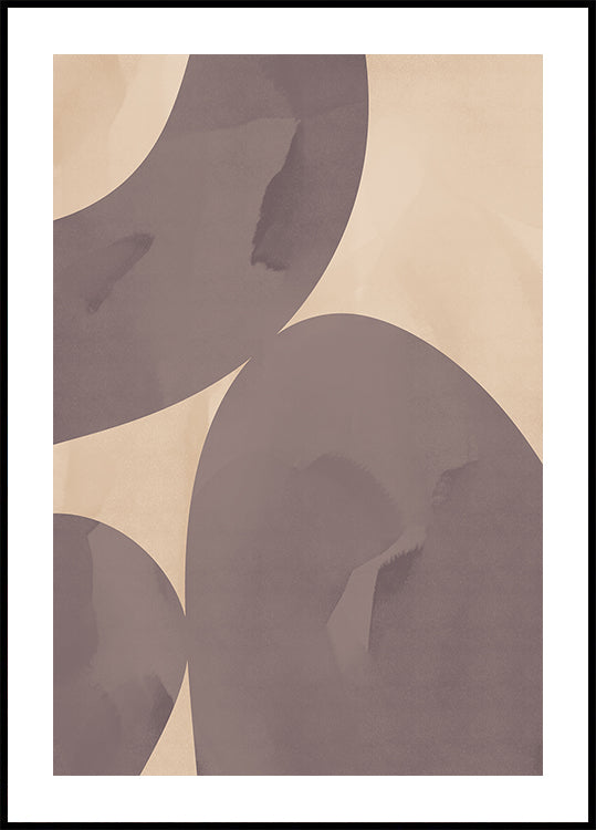 Muted Balance, Abstract Shapes Plakat