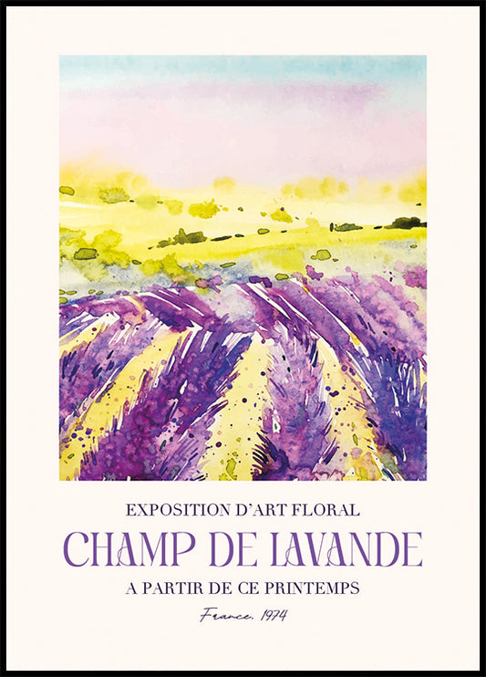 Champ De Lavande Plakat