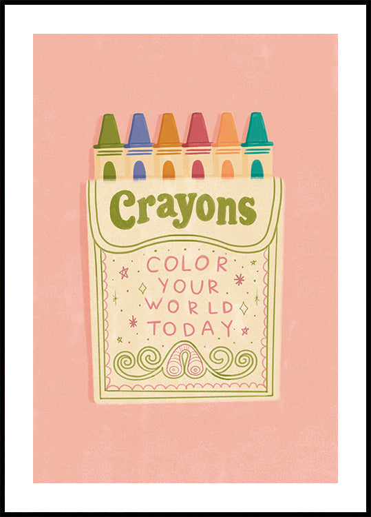 Color Your World Crayons Plakat