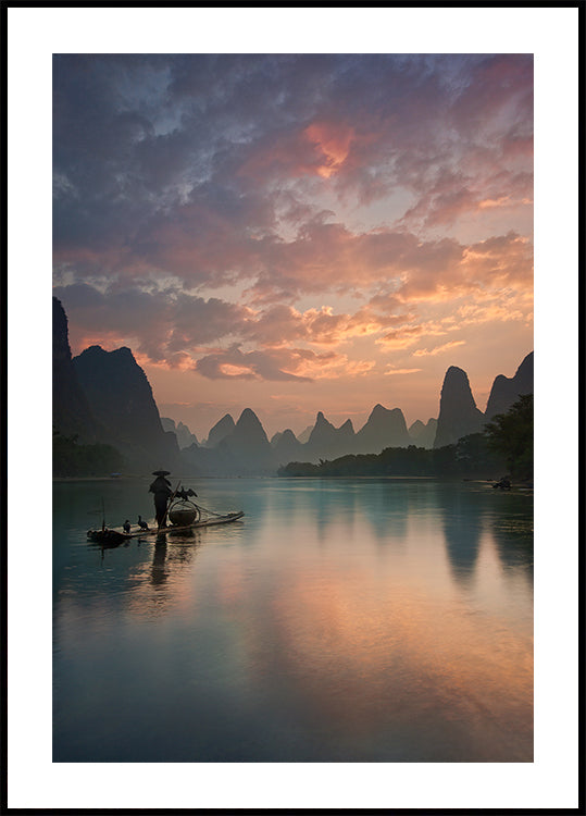 Li River Sunrise Plakat