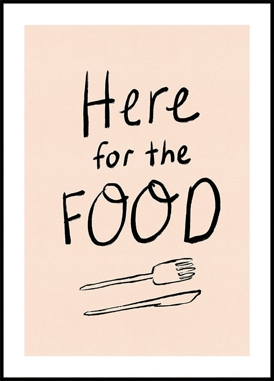 Here for the Food Typography Plakat