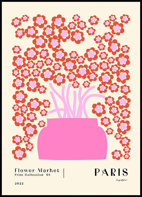 Flower Market. Paris Plakat