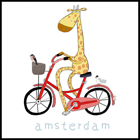 Giraffe on Wheels Plakat