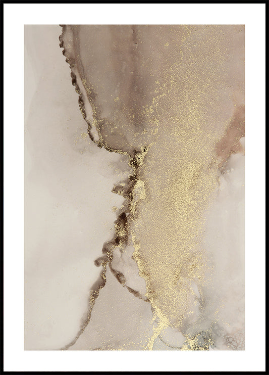 Abstract Gold Flow Plakat