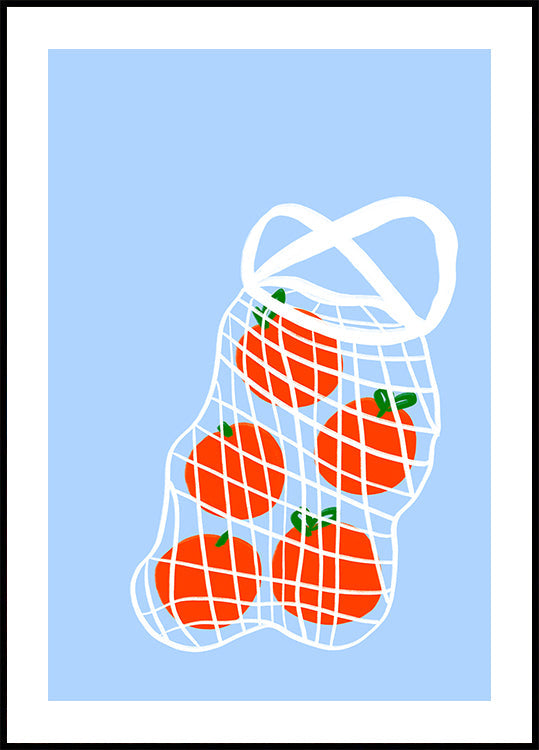 Tomatoes in Mesh Plakat