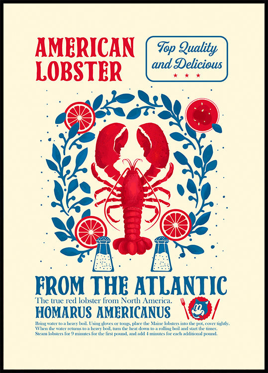 Lobster kitchen print Plakat