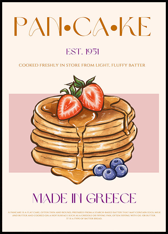 Fluffy Greek Pancakes Plakat