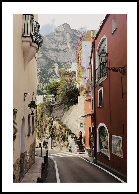 Street in Positano Plakat - Posterbox.dk