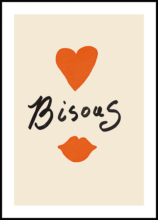 Heartfelt Bisous Plakat