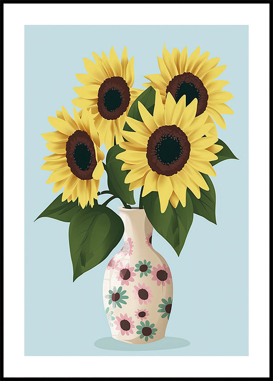 Vase of Sunflowers Plakat