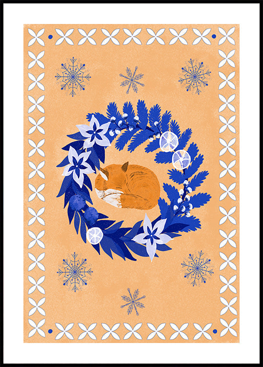 Folk Winter Fox Plakat