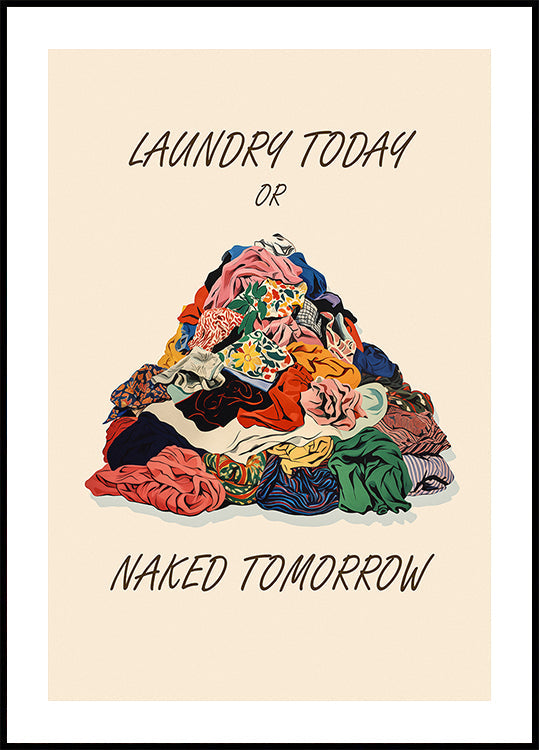 Laundry Naked Pictufy Plakat