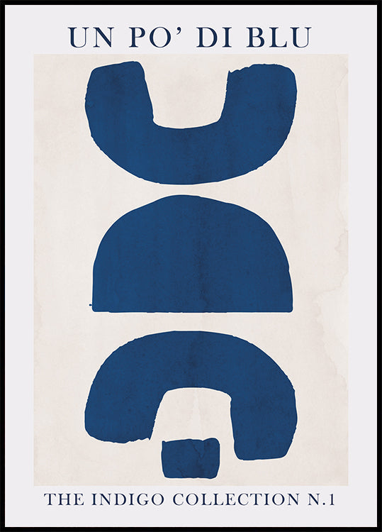 Blue Shapes Art Plakat - Posterbox.dk