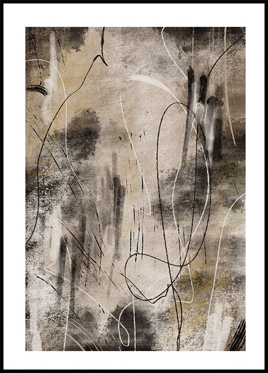 Abstract Lines and Shapes Art Plakat - Posterbox.dk