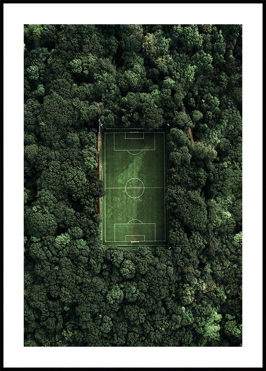 Soccer Field In The Forest Plakat - Posterbox.dk